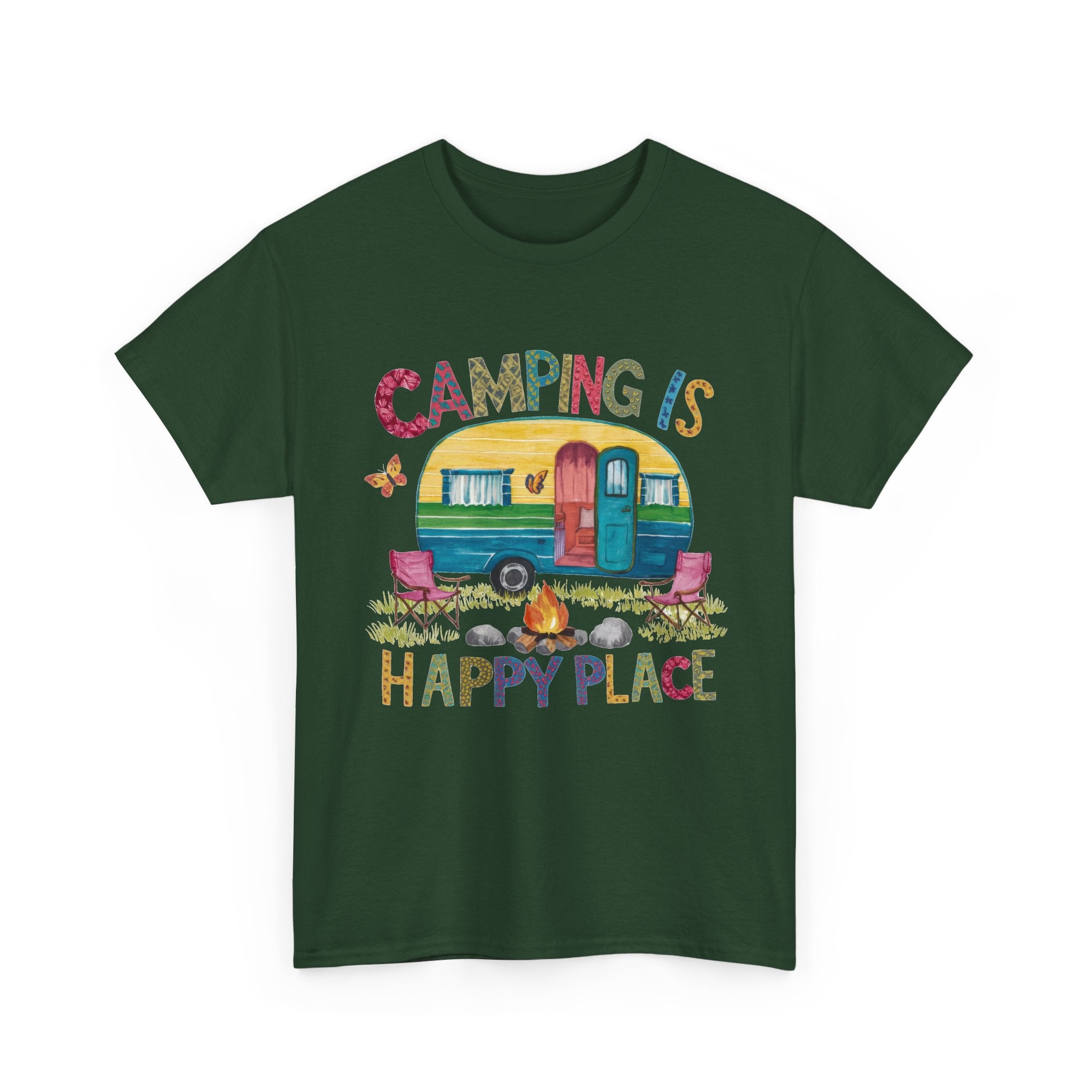 Camping Is My Happy Place Tee