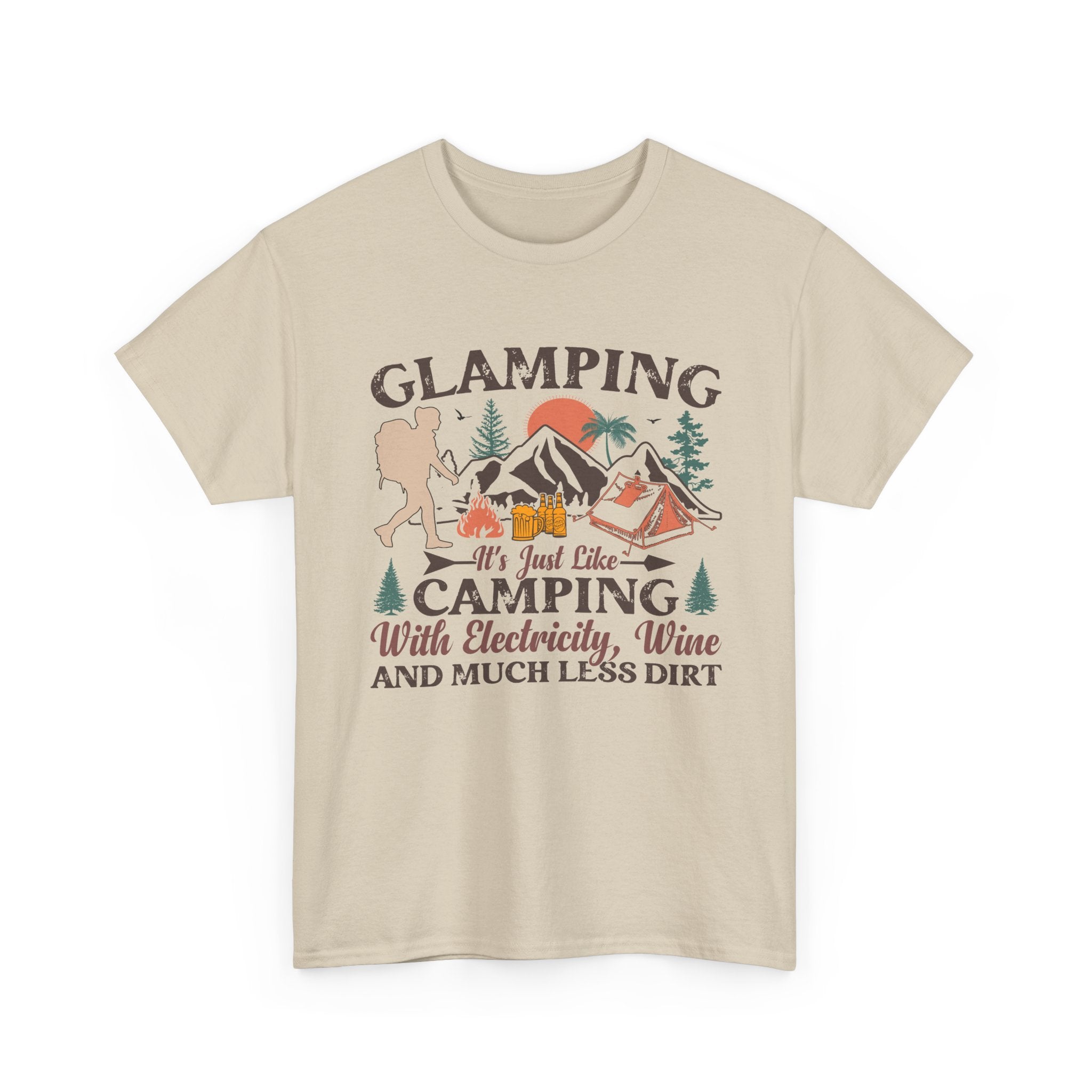 Glamping With Electricity & Wine T-Shirt
